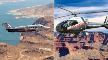 Tour della parte meridionale del Grand Canyon in aereo ed elicottero