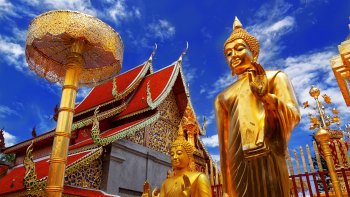 Wat Doi Suthep & White Hmong Hill-Tribe Village via Songthaew