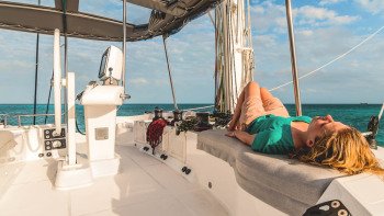 Catamaran Cruise: Allure Lagoon 520 at Morning & Sunset