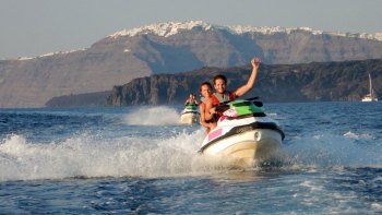 Santorini Beaches & Volcanic Caldera by Jet Ski