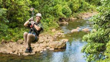 Rainforest Adrenaline Junkie Tour with Ziplining & Waterfall Climb
