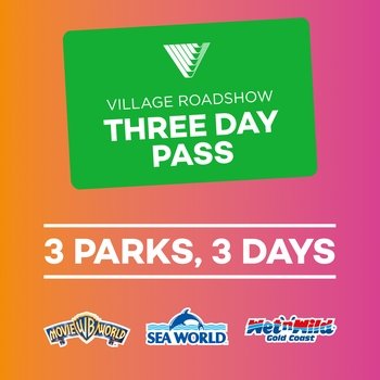 3 Day Pass: Warner Bros. Movie World, Sea World & Wet'n'Wild