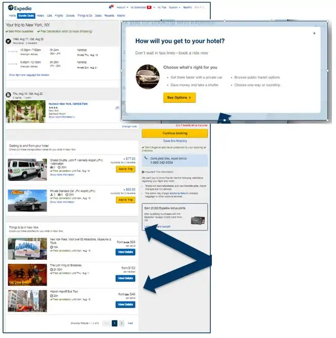 Cross-selling example
