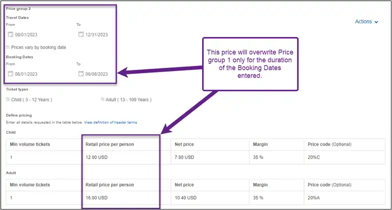 Booking dates group example 2