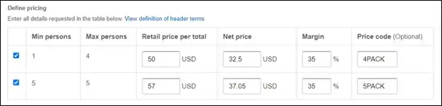Define pricing capacity