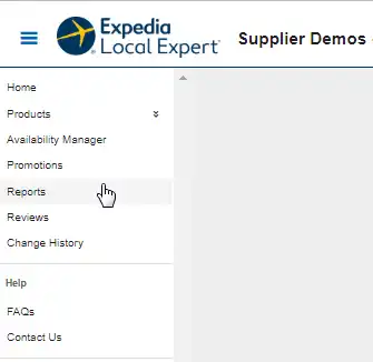 Reports menu