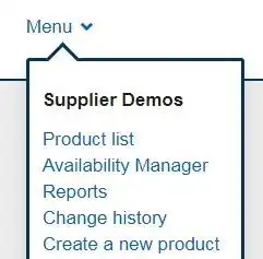 Create a new Product menu
