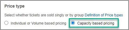 Price type capacity