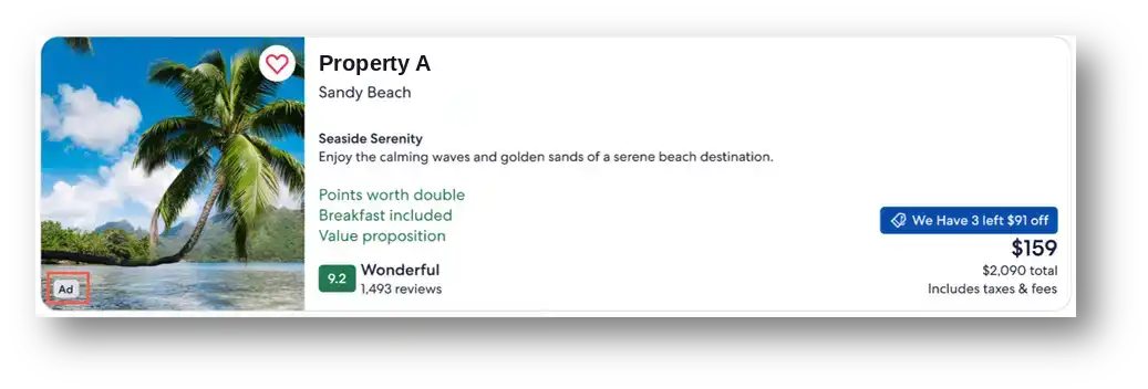 Ad badge example
