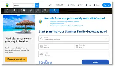 Vrbo search results