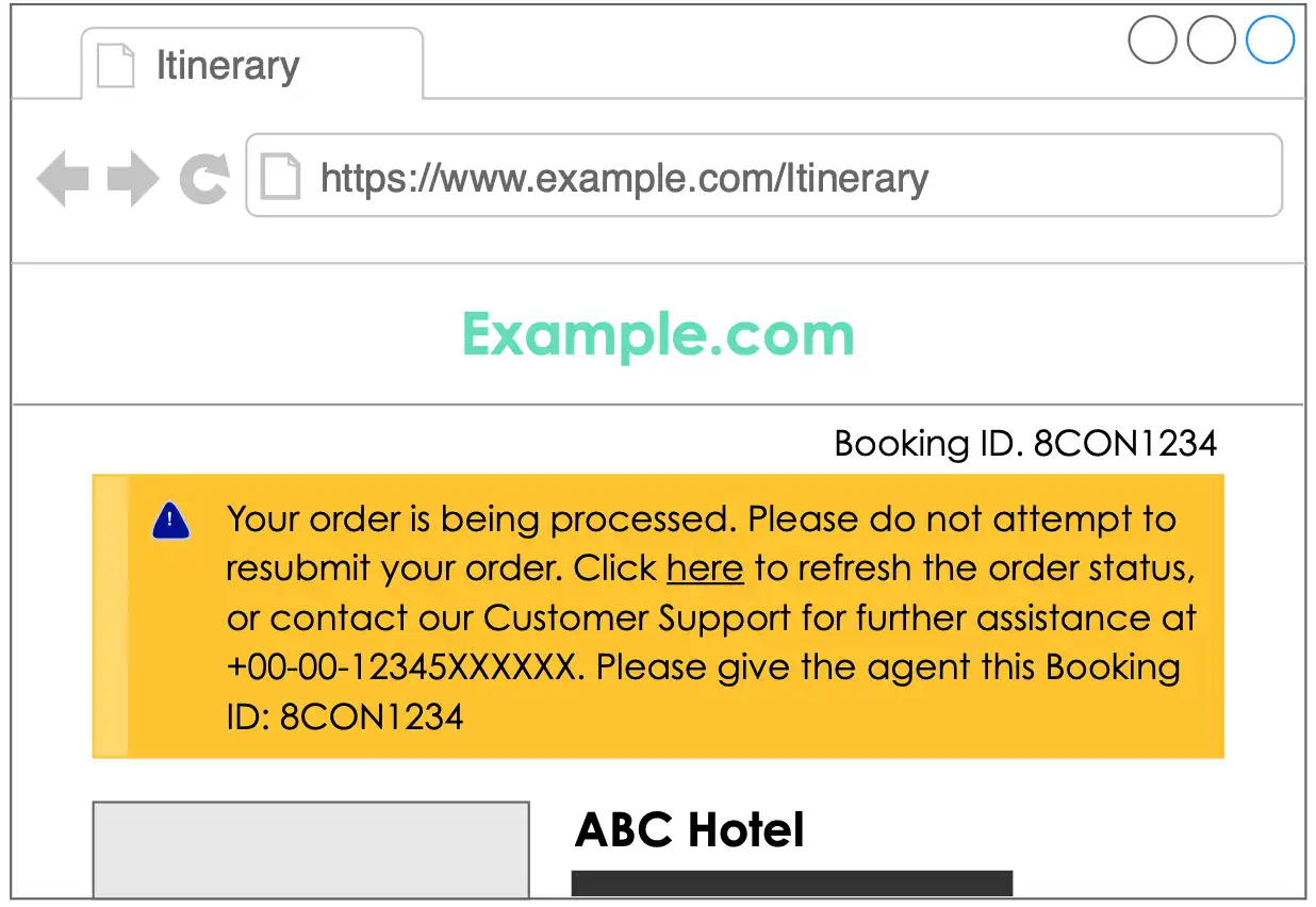Confirmed booking