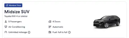 Vehicle description incuding all of the following requirements