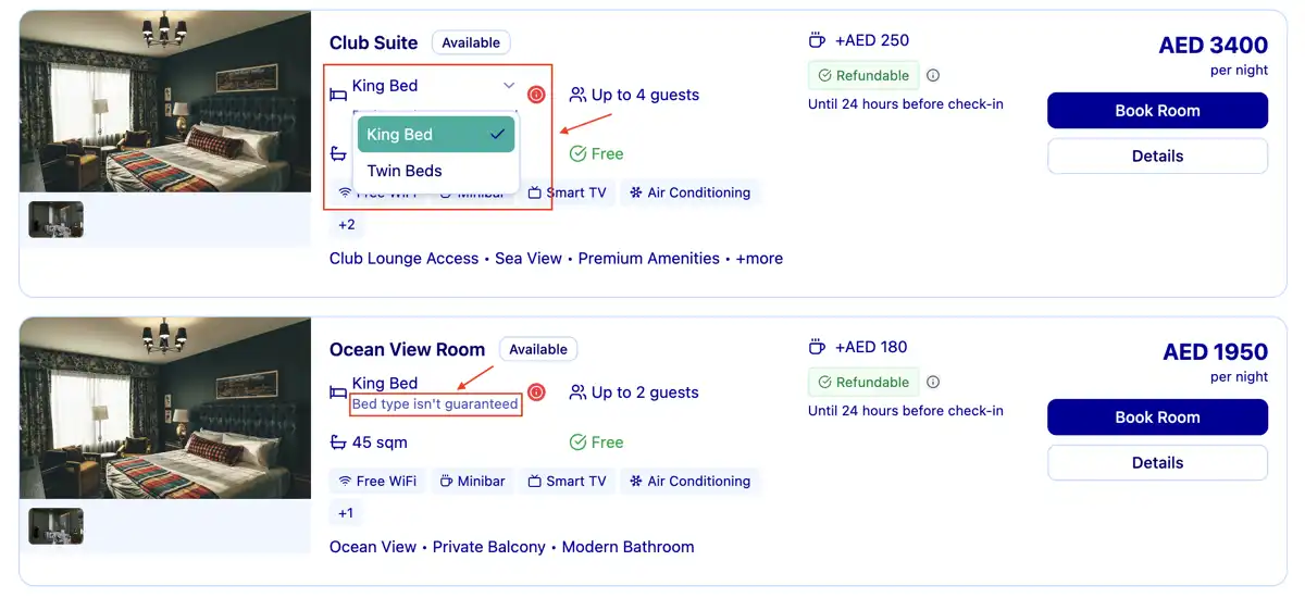 Room details example