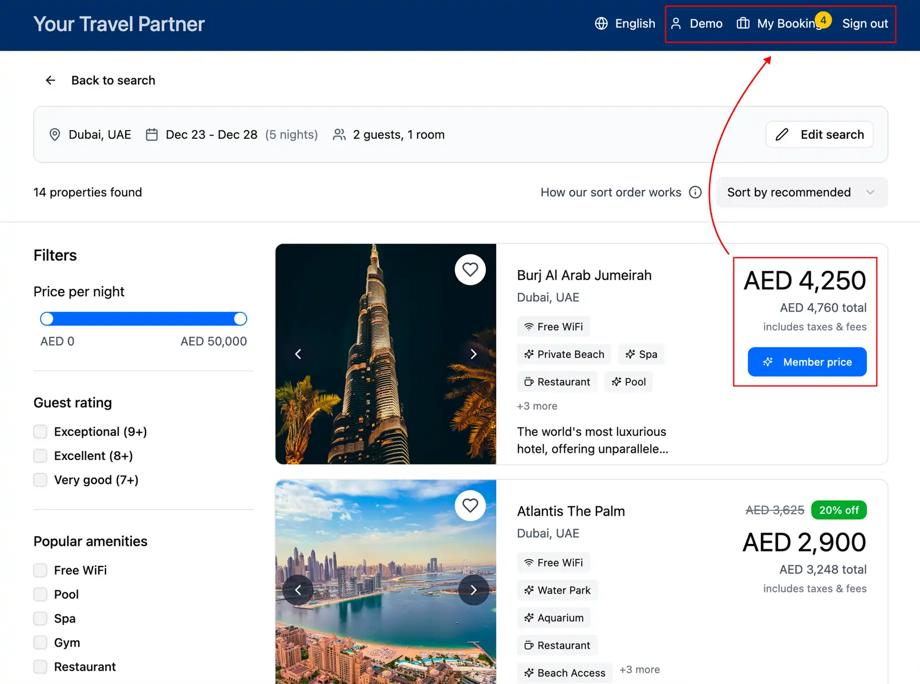 Appropriate access to member-only deals