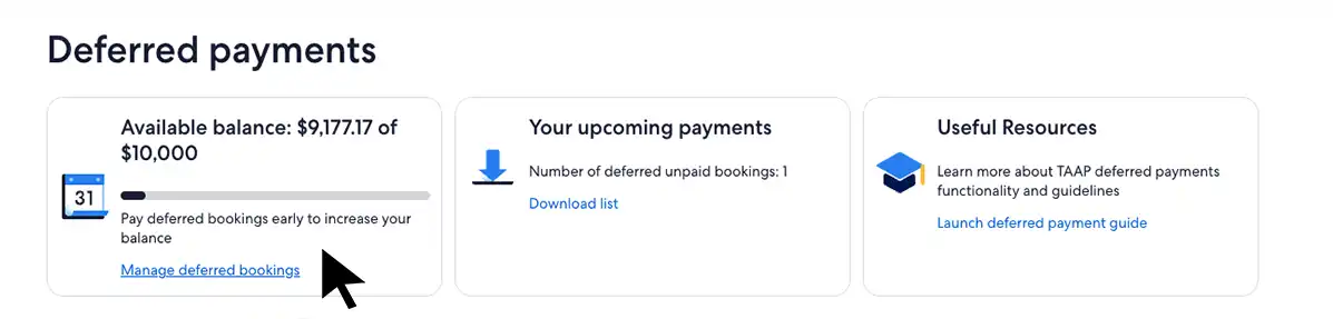 Modifyingbookingswithdeferredpayment