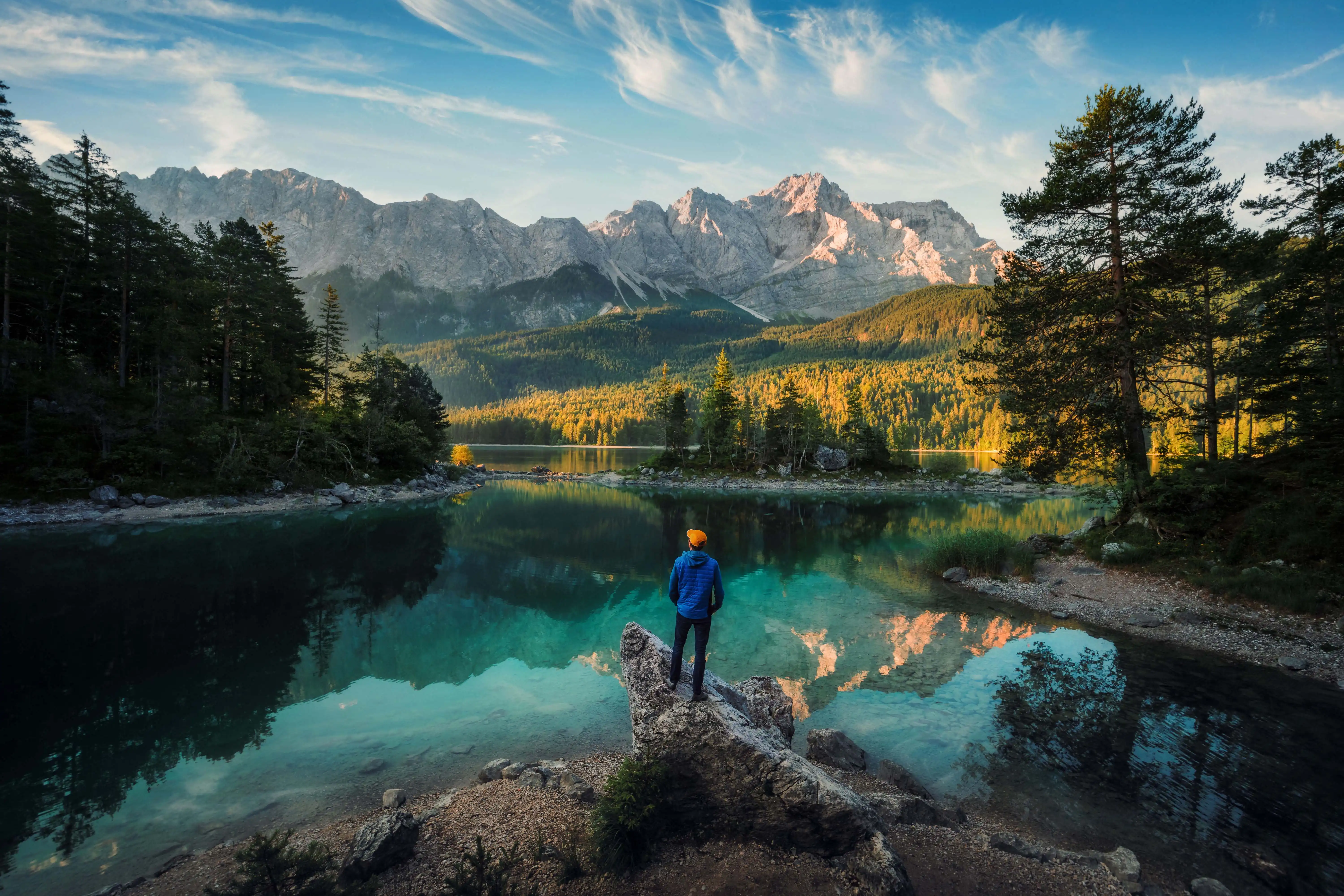 A stunning mountain ridgeline at sunrise