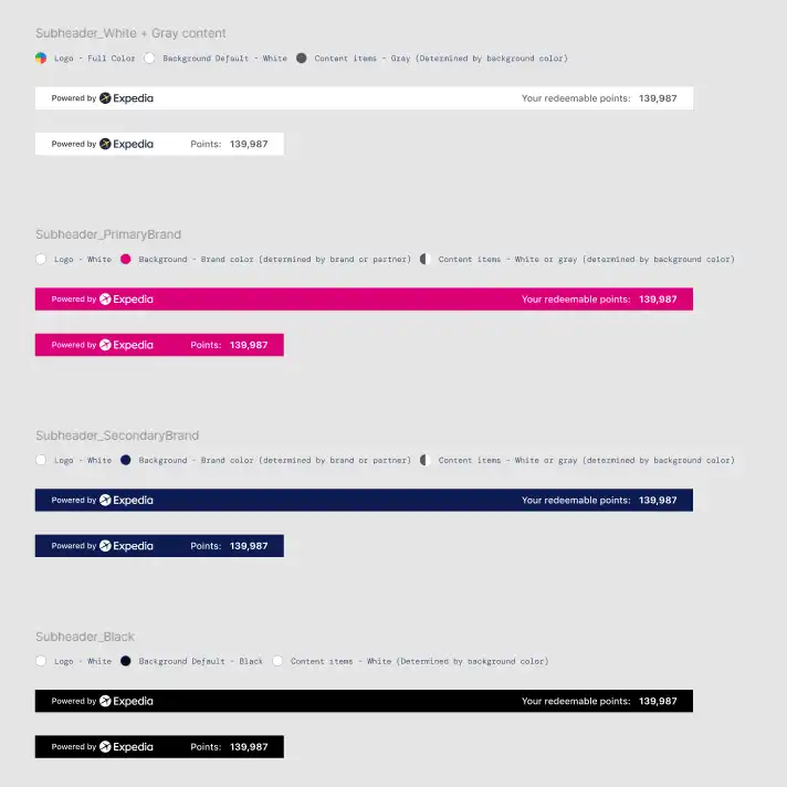 Examples of secondary color schemes
