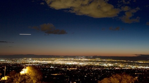 Albuquerque showing a city and a sunset