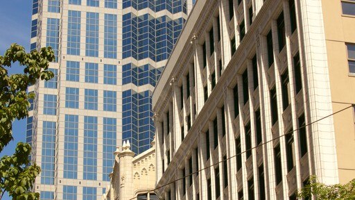 Downtown Seattle which includes modern architecture and a city