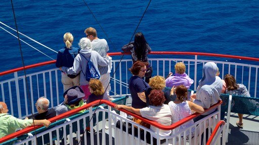 Zephyr Cove presenterar båtkörning och kustutsikter såväl som en liten grupp av människor