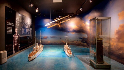 Naval Historical Museum featuring interior views