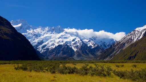 Mount Cook National Park showing landscape views, mountains and tranquil scenes