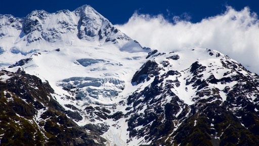 Mount Cook National Park showing mountains and snow
