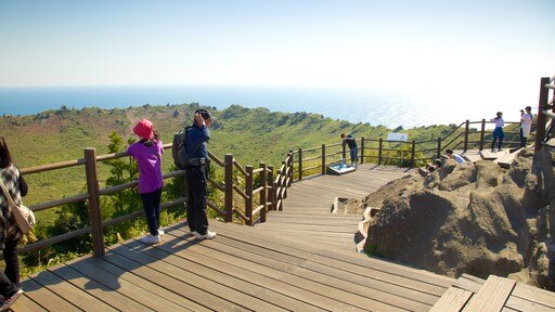 Seongsan Ilchulbong featuring landscape views, tranquil scenes and views