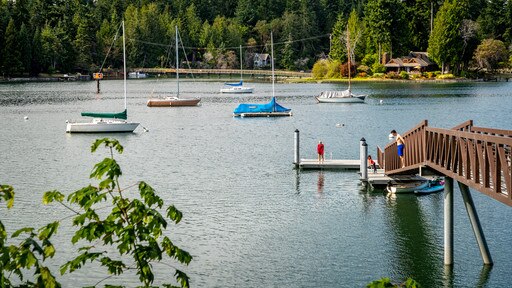 Bainbridge Island inclusief een baai of haven