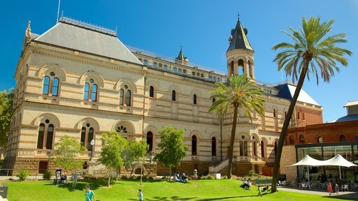 South Australia featuring a garden, a church or cathedral and heritage architecture