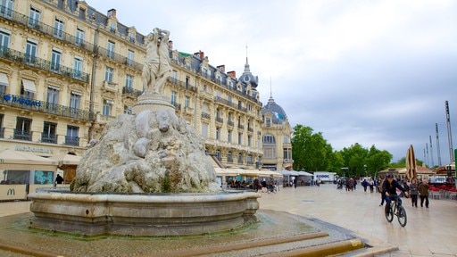 Comedy Square which includes a statue or sculpture and a square or plaza