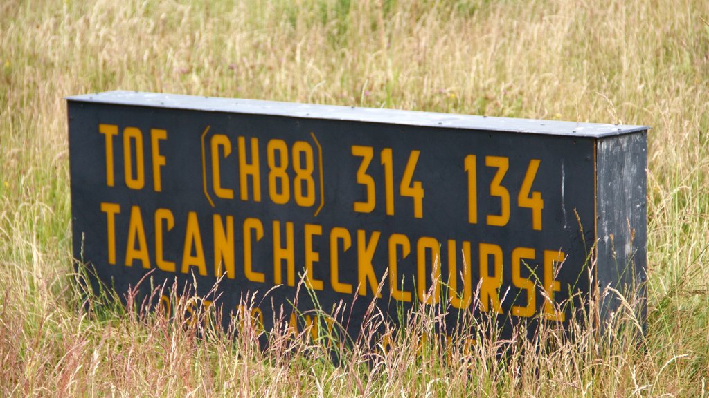 Tempelhof Park which includes signage