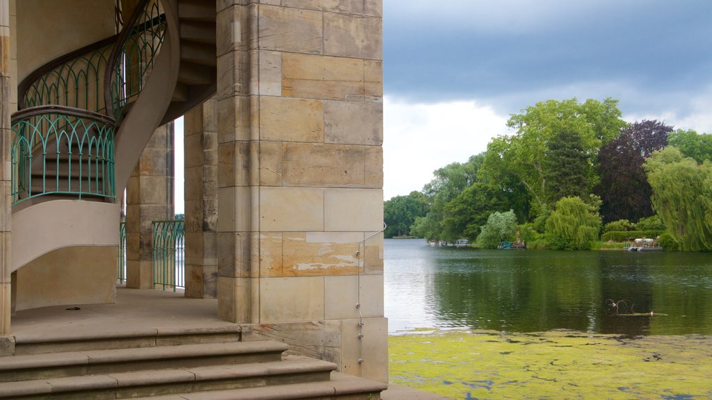 Potsdam which includes a lake or waterhole