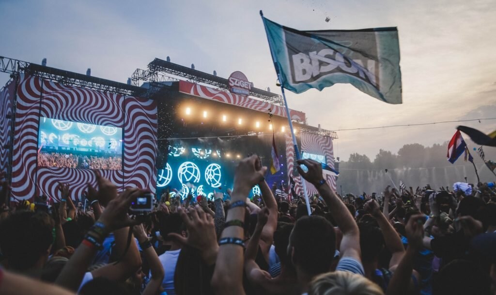 Die Hauptbuehne auf dem Sziget Festival in Ungarn