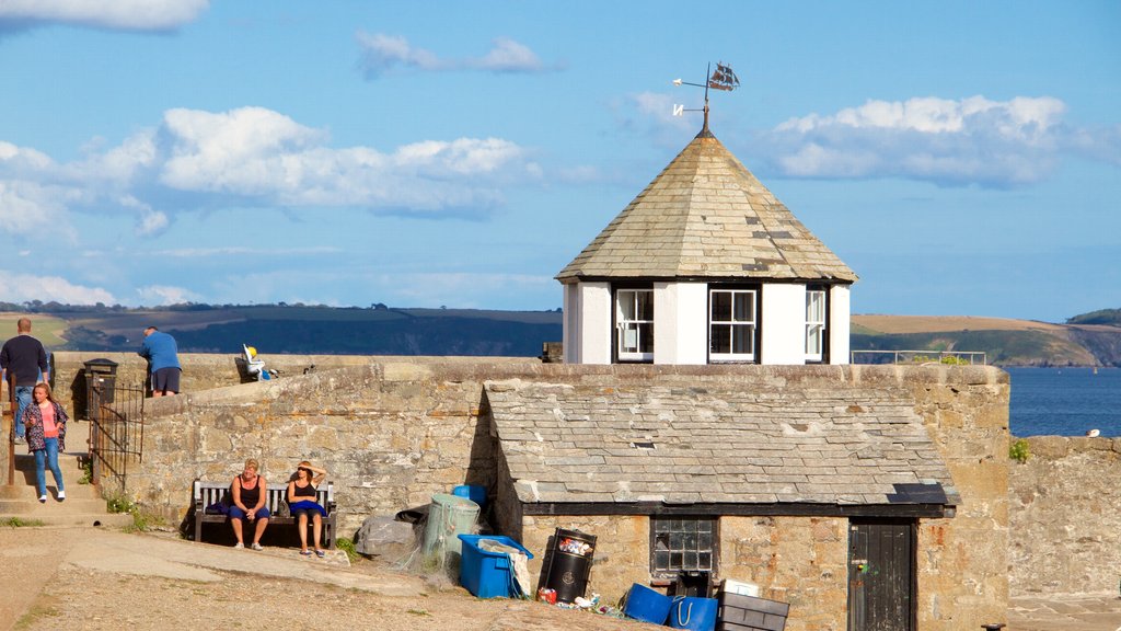 Charlestown showing a house and general coastal views as well as a small group of people