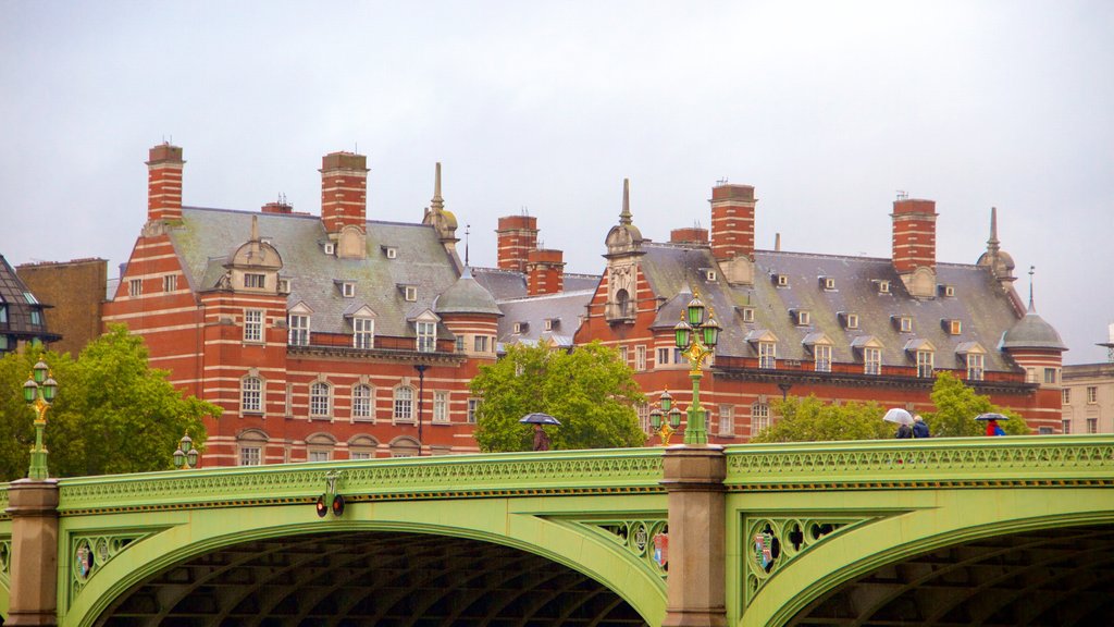 Westminster Bridge featuring heritage architecture and a bridge