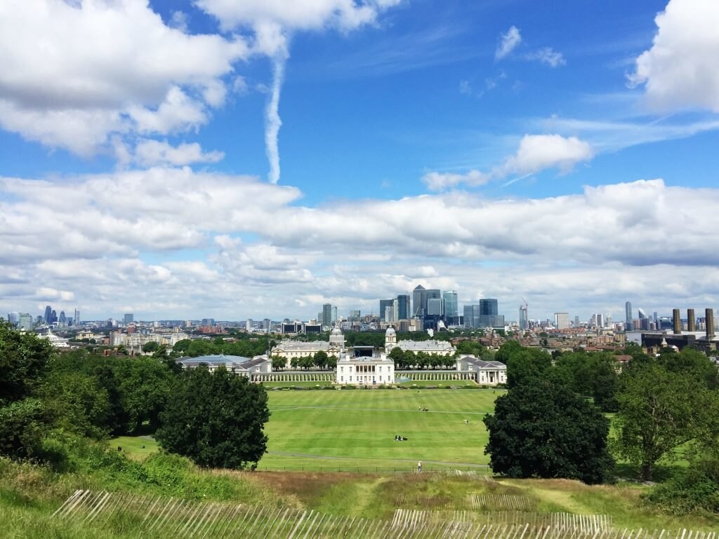 Aussicht von Greenwich Park in London