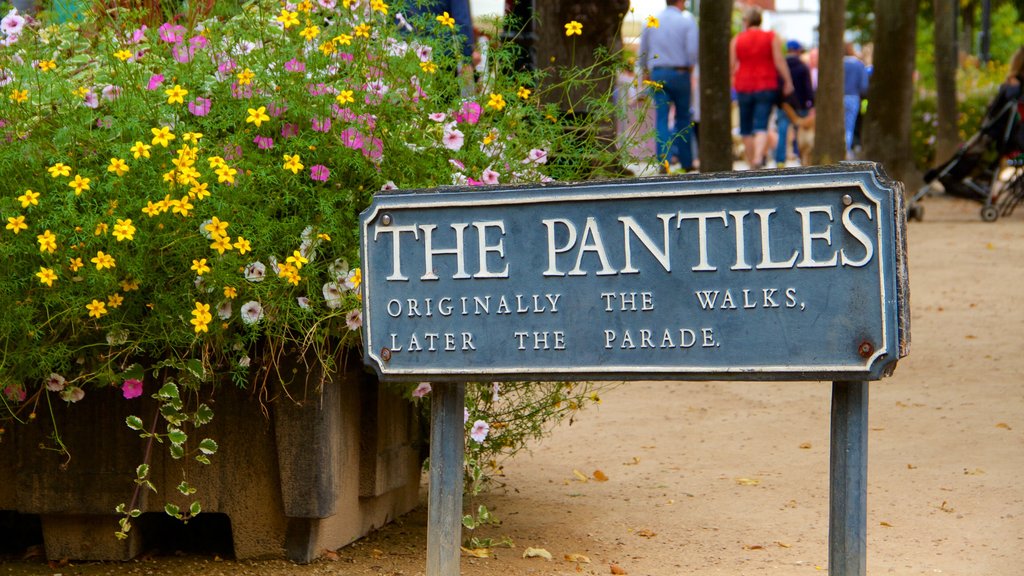 Pantiles which includes signage