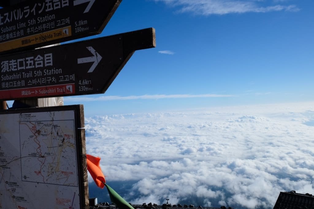 Über den Wolken auf dem Fuji-san