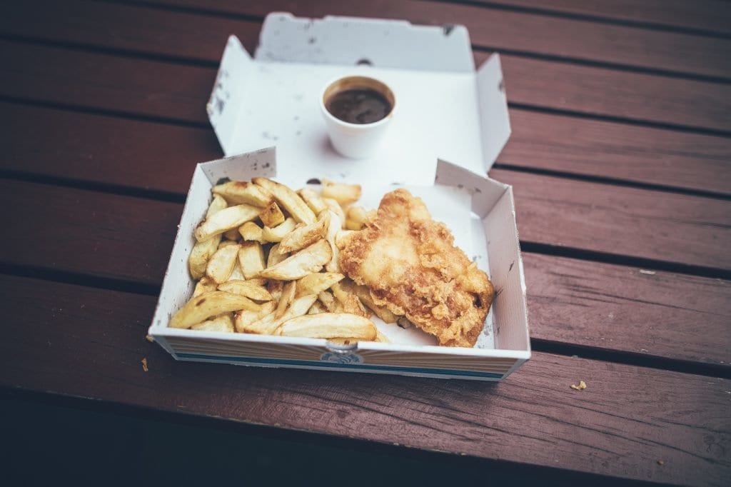 <figcaption>Fish & Chips</figcaption>