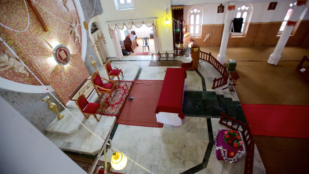 Mount Carmel Church featuring a church or cathedral and interior views