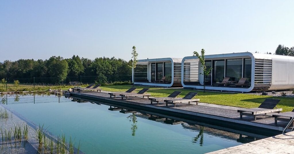 Mobilhome am privaten Badeteich in Slowenien