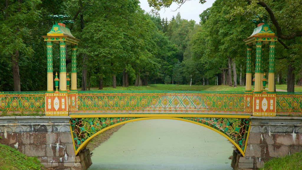 Alexander Palace which includes a bridge and a river or creek