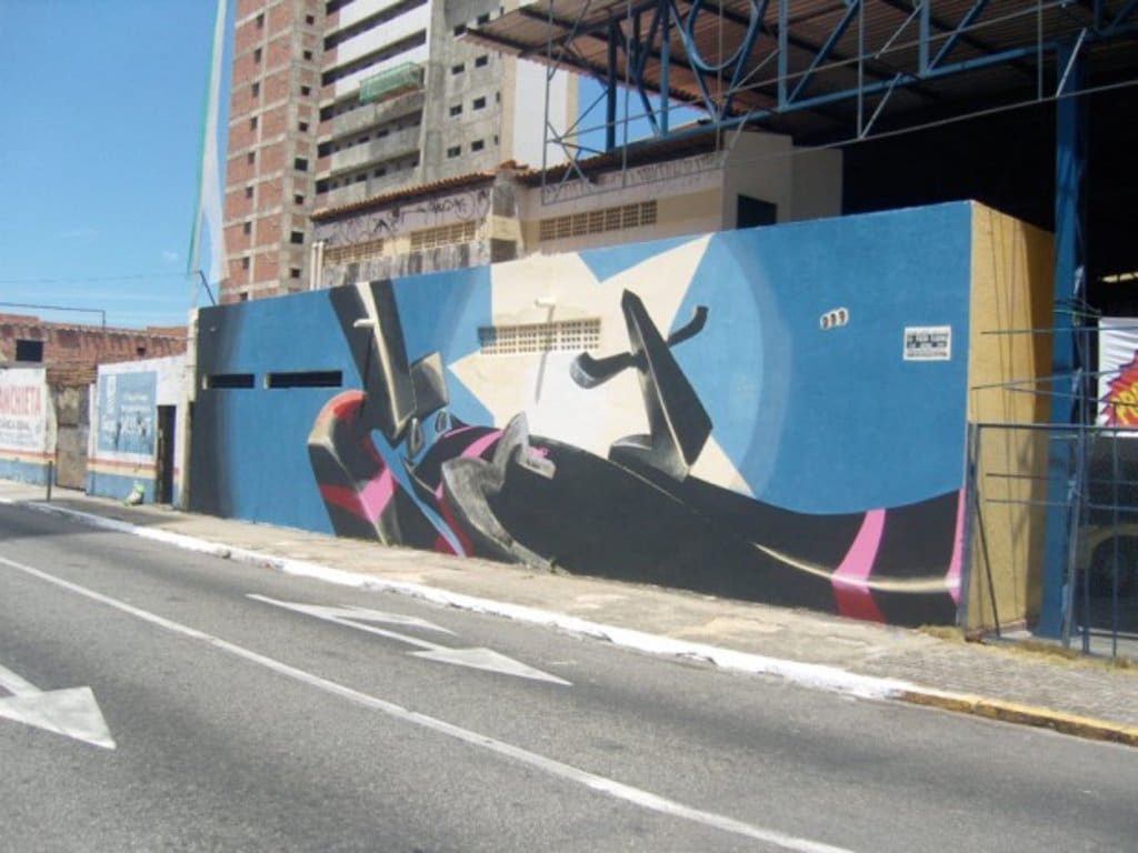 Sprühen und malen bei 40 Grad und Verkehr - dieses Graffiti in Fortaleza verlangte Loomit ganz schön viel ab