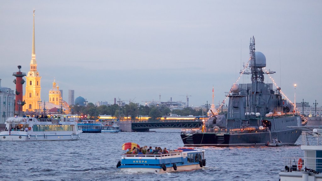 Peter and Paul Fortress featuring a river or creek and a ferry