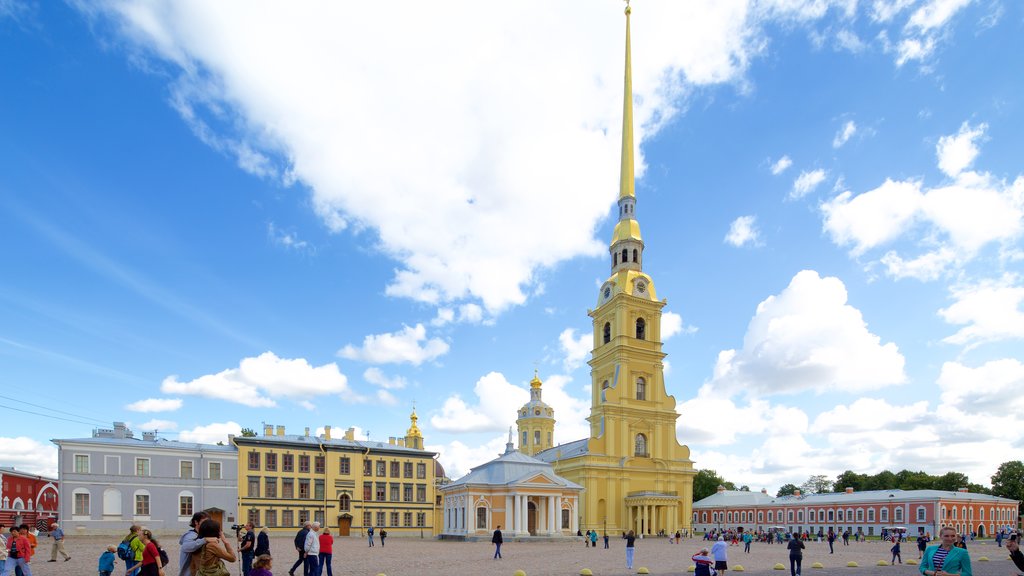 Peter and Paul Fortress featuring a square or plaza and heritage architecture