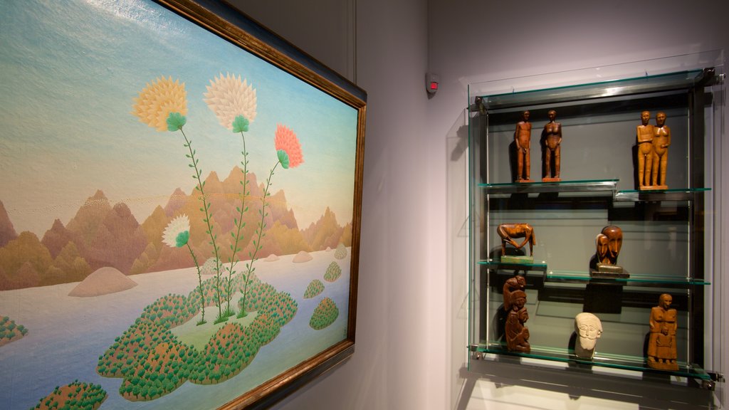 The Croatian Museum of Naive Art featuring interior views and art