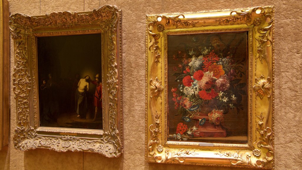 Strossmayer Gallery of Old Masters featuring art and interior views