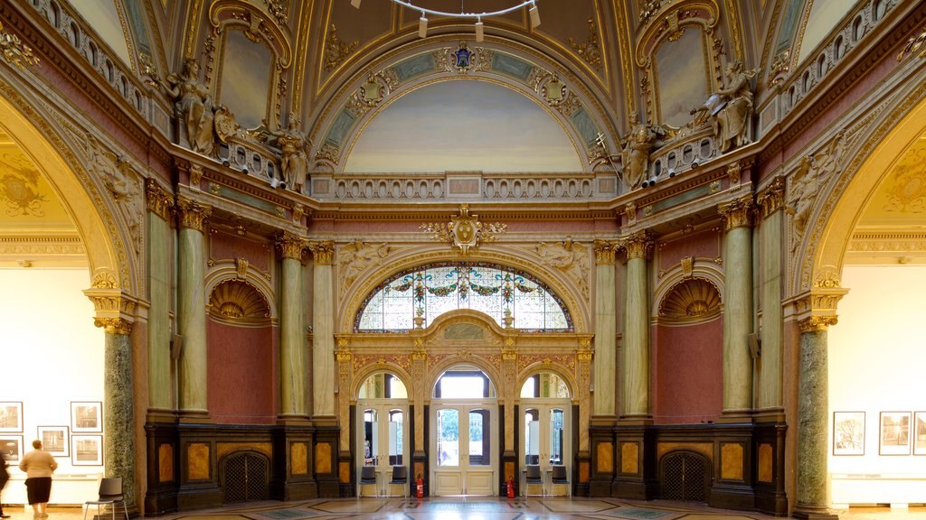 Art Pavilion showing art, heritage architecture and interior views