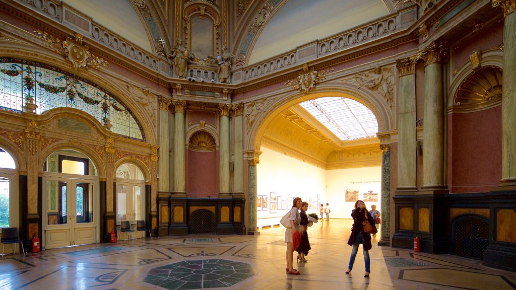 Art Pavilion showing art, heritage architecture and interior views